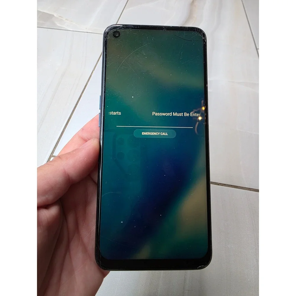 OnePlus Nord N200 5G Blue Quantum 64GB DE2118 Cracked Screen Password Locked F2